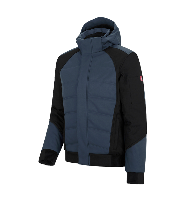 Vestes de travail: Veste softshell d'hiver e.s.vision + pacifique/noir 2