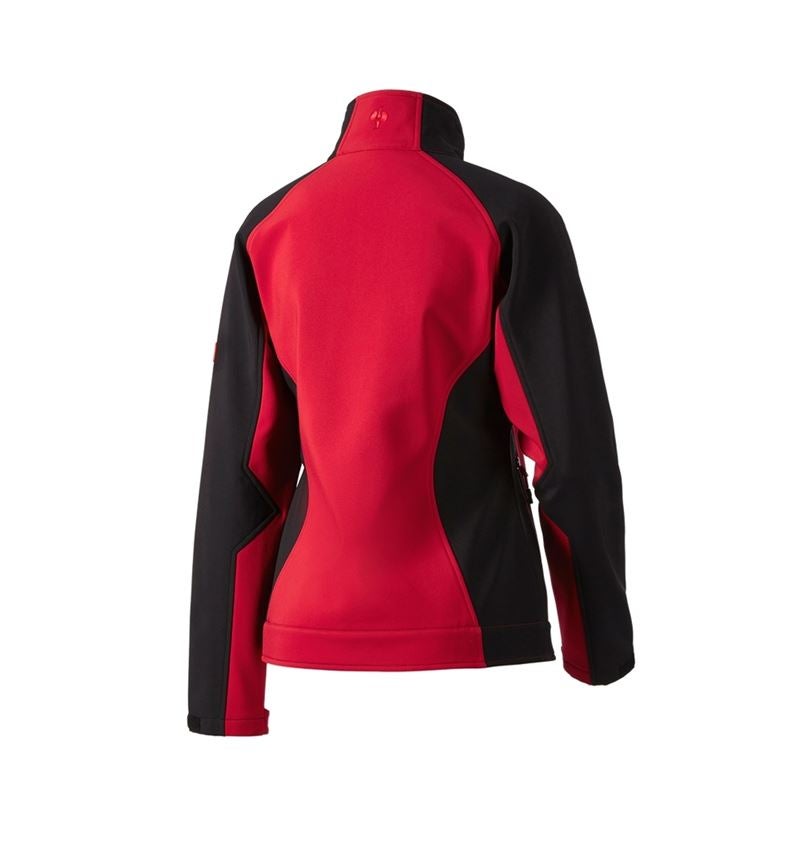 Jacken: Damen Softshelljacke dryplexx® softlight + rot/schwarz 5