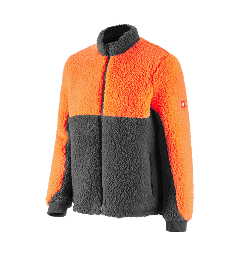 Jacken: e.s. Forst-Faserpelzjacke + warnorange/carbongrau 2