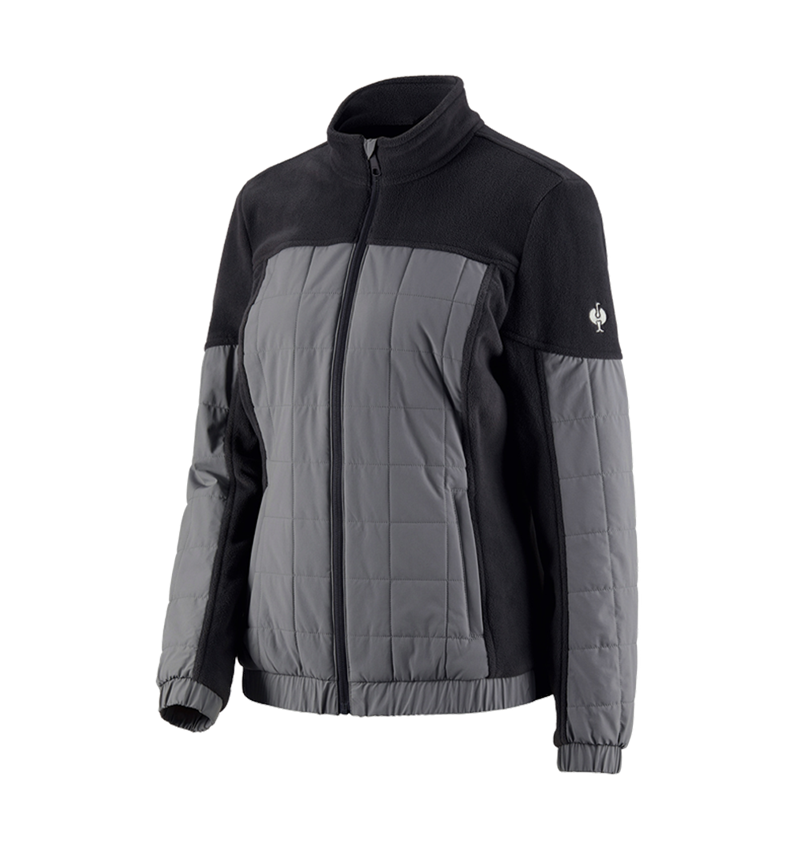 Jacken: Hybrid Fleecejacke e.s.concrete, Damen + schwarz/basaltgrau 2