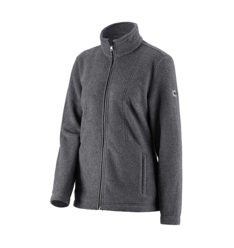 Werkjassen: Fleecejack e.s.vintage, dames + zwart melange 2