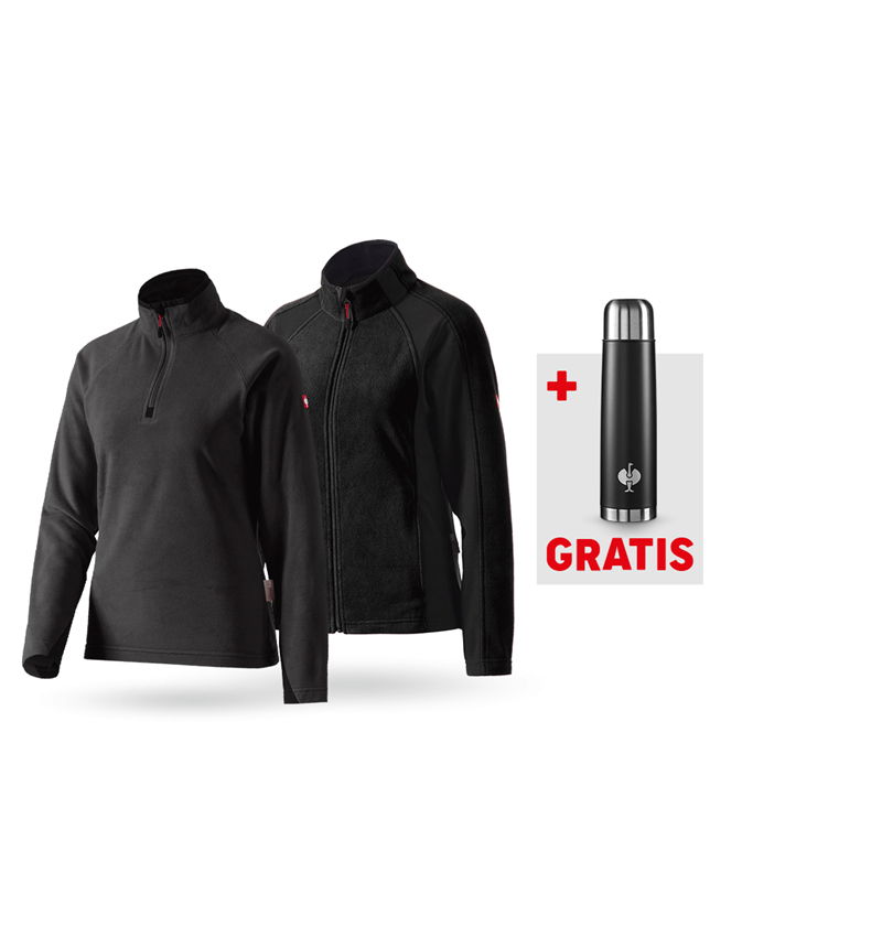 Grote cadeaus: SET: Dames microfl.schipperst. dryplexx micro+jack + zwart