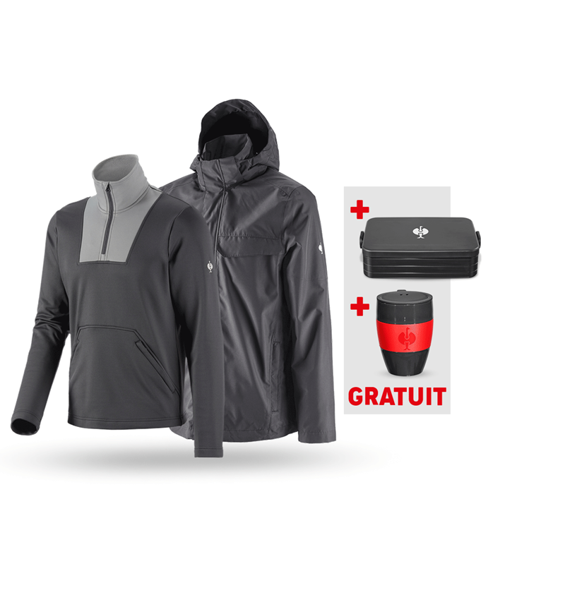Vêtements: KIT : Veste de pluie+ Fonction-Troyer e.s.concrete + anthracite