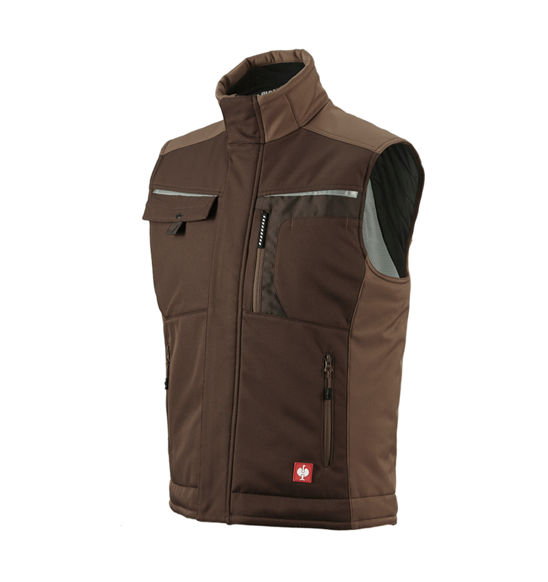 Werkvesten: Softshell-bodywarmer e.s.motion + kastanje/hazelnoot 2