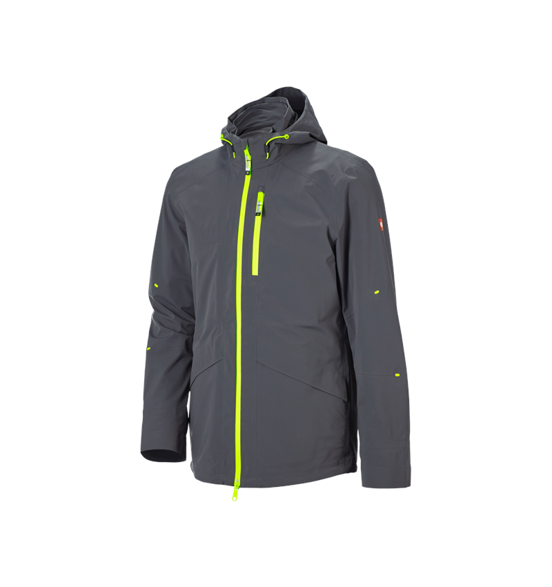 Werkjassen: 3 in 1 Functionele jack e.s.ambition + antraciet/signaalgeel 6
