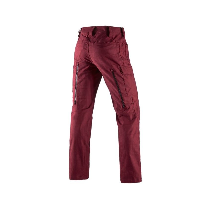 Pantalons de travail: e.s. Pantalon de travail pocket, hommes + rubis 1