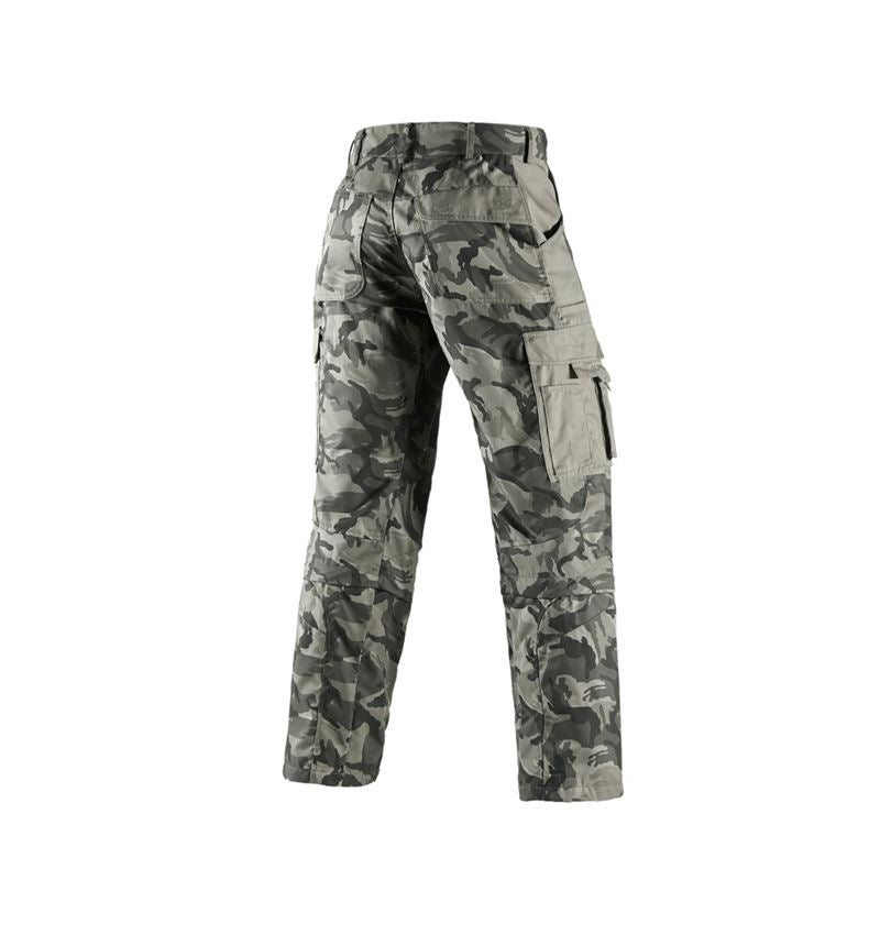 Werkbroeken: Zip-off broek e.s. camouflage + camouflage steengrijs 3