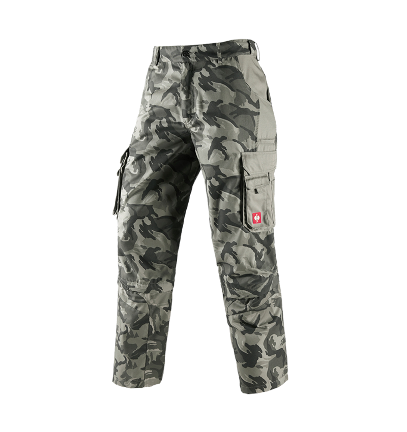 Werkbroeken: Zip-off broek e.s. camouflage + camouflage steengrijs 2