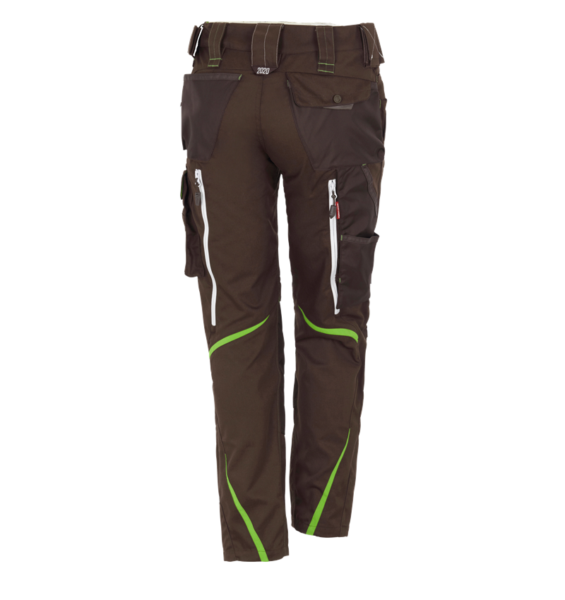 Pantalons de travail: Pantalon pour femmes e.s.motion 2020 d'hiver + marron/vert d'eau 3