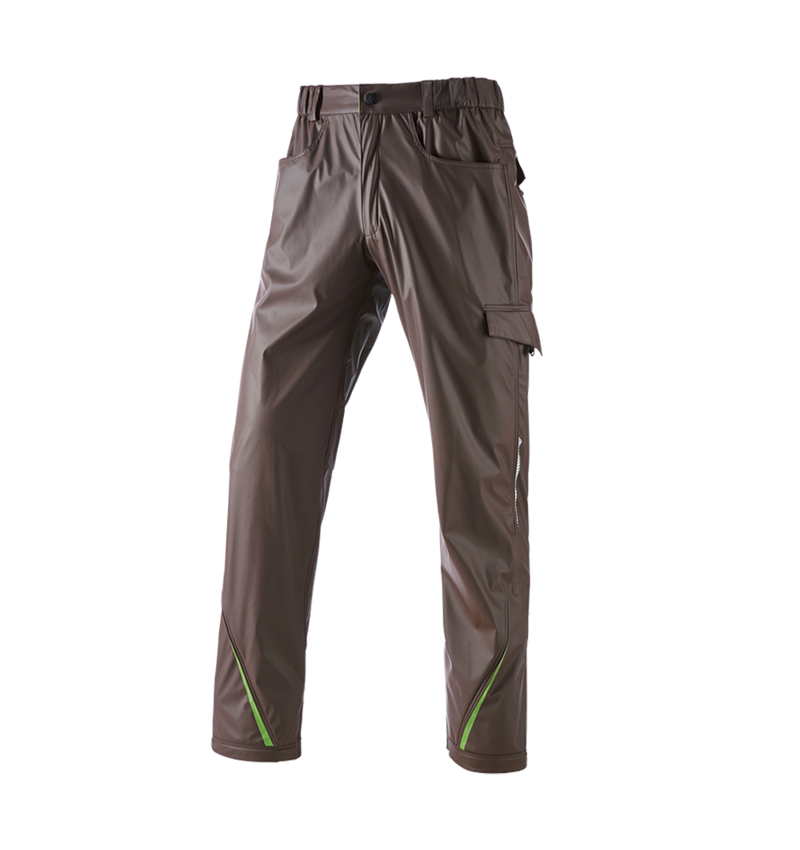 Hosen: Regenbundhose e.s.motion 2020 superflex + kastanie/seegrün 2
