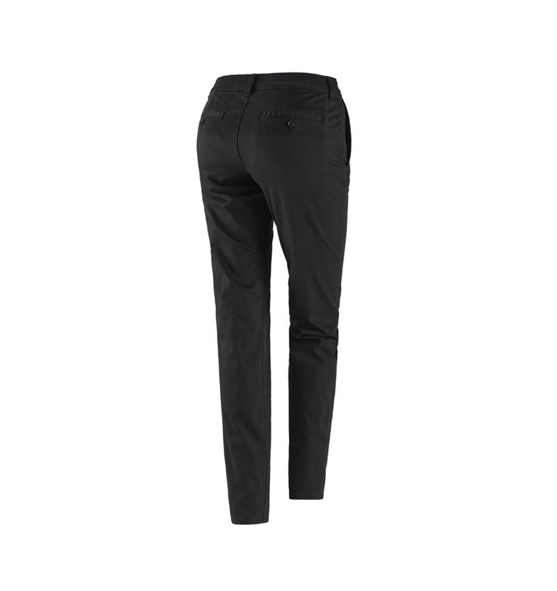 Hosen: e.s. Damen 5-Pocket-Berufshose Chino + schwarz 5