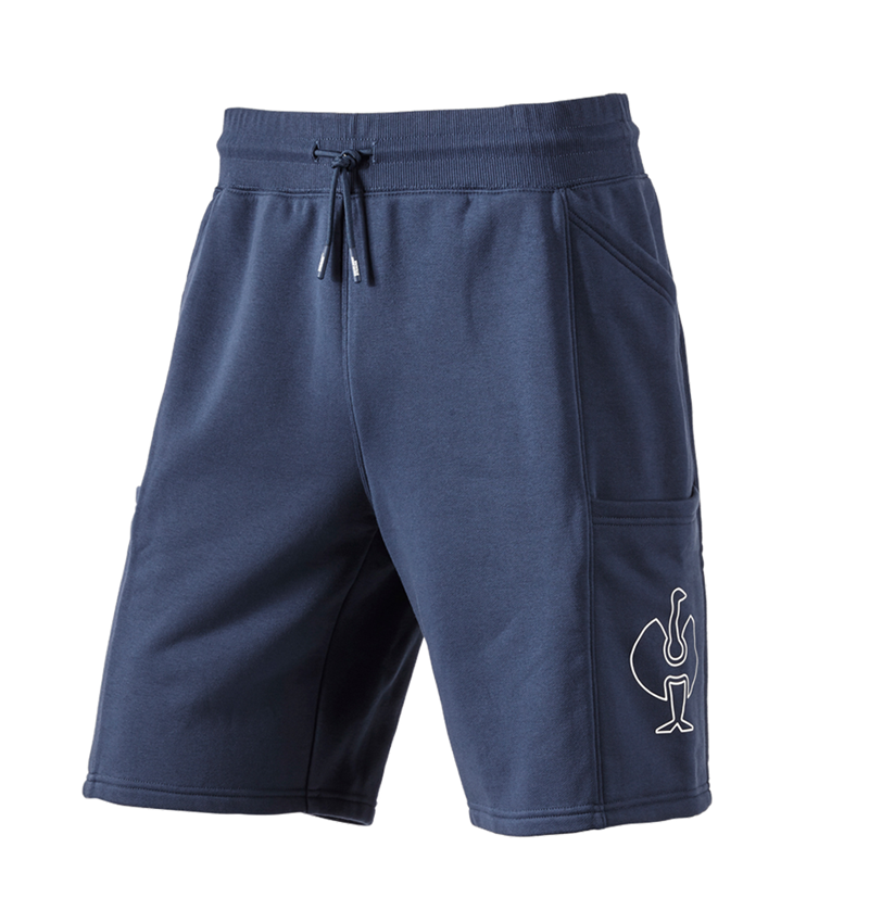 Werkbroeken: Sweat short e.s.trail + diepblauw/wit 3