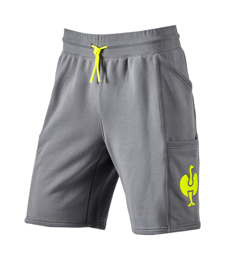 Werkbroeken: Sweat short e.s.trail + bazaltgrijs/zuurgeel 2