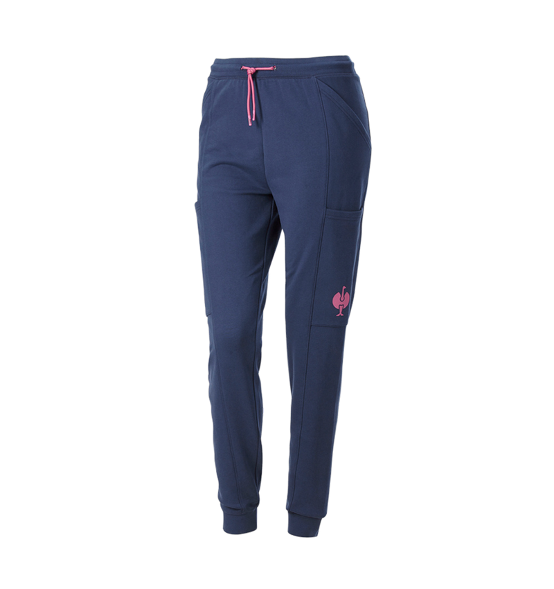 Accessoires: Sweat Pants light e.s.trail, Damen + tiefblau/tarapink 5
