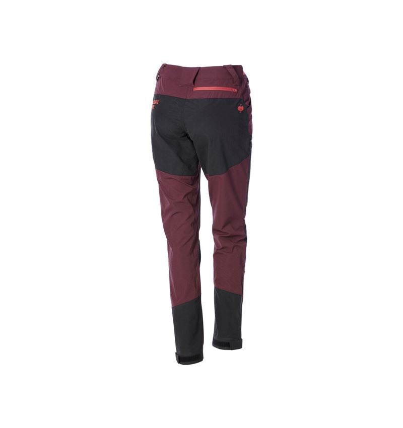 Pantalons de travail: Pantalon de fonction hybride e.s.trail, femmes + rouge acajou/rouge opale 3