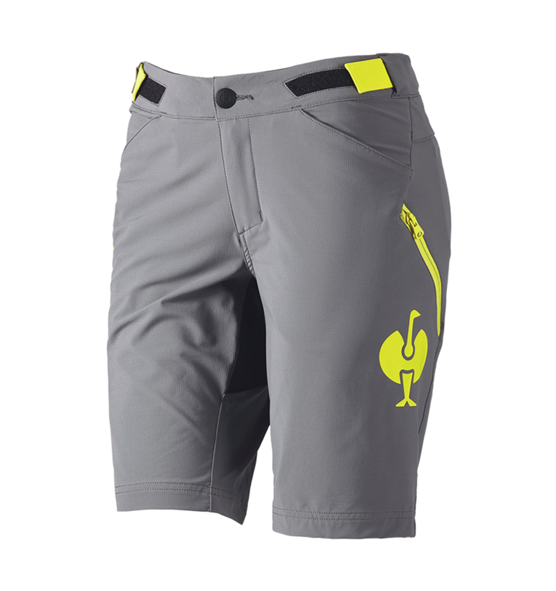 Hosen: Funktions Short e.s.trail, Damen + basaltgrau/acidgelb 3