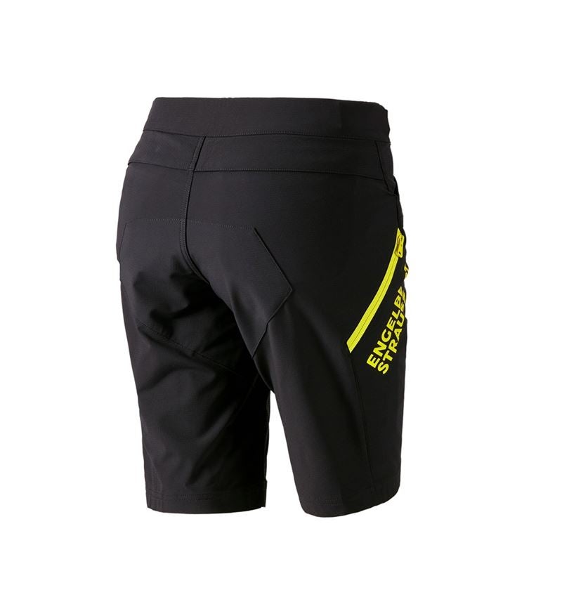 Werkbroeken: Functioneel short e.s.trail, dames + zwart/zuurgeel 4