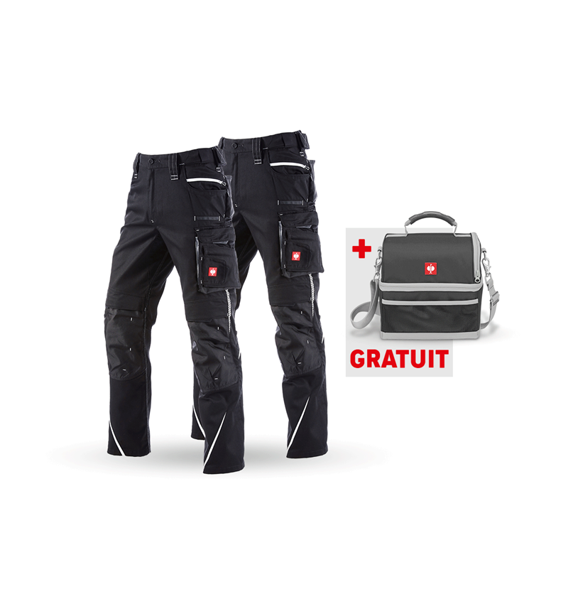 Vêtements: KIT : Pantalon + pantalon d'hiver e.s.motion 2020 + noir/platine