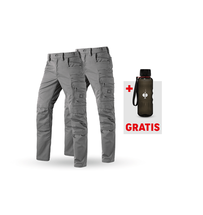 Grotere cadeaus: SET: 2x Werkbroek e.s.motion ten + graniet