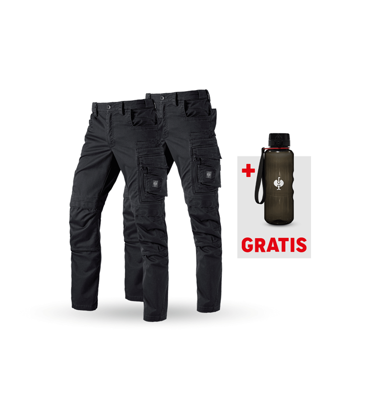 Grotere cadeaus: SET: 2x Werkbroek e.s.motion ten + oxidezwart