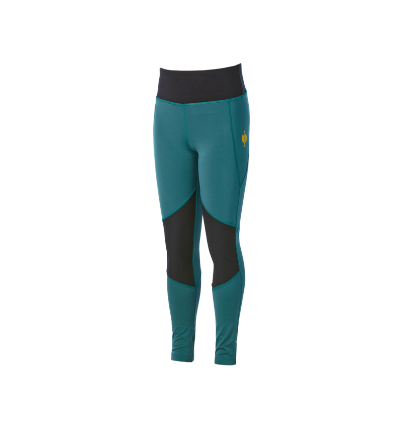 Pantalons: Collant Race e.s.trail, enfants + vert émeraude/jaune chrome 2