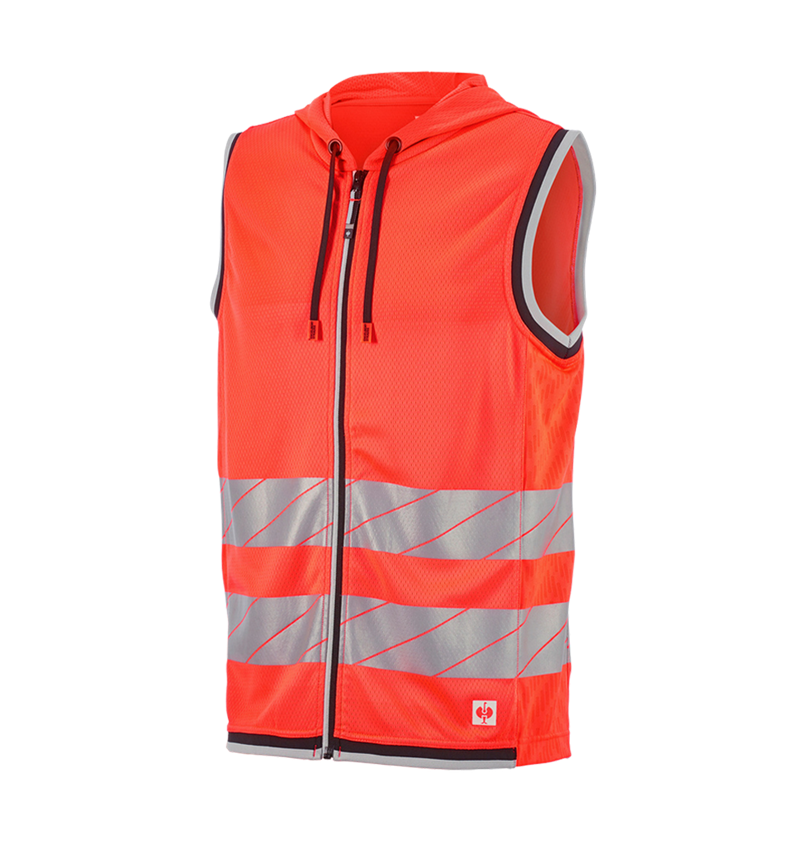Vestes de travail: Gilet fonctionnel signalization e.s.ambition + rouge fluo/noir 9