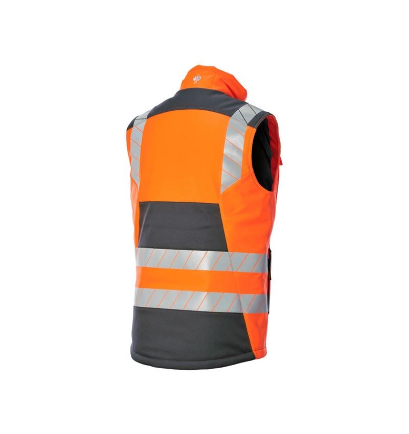 Westen: Warnschutz Winter Softshellweste e.s.motion 24/7 + anthrazit/warnorange 5