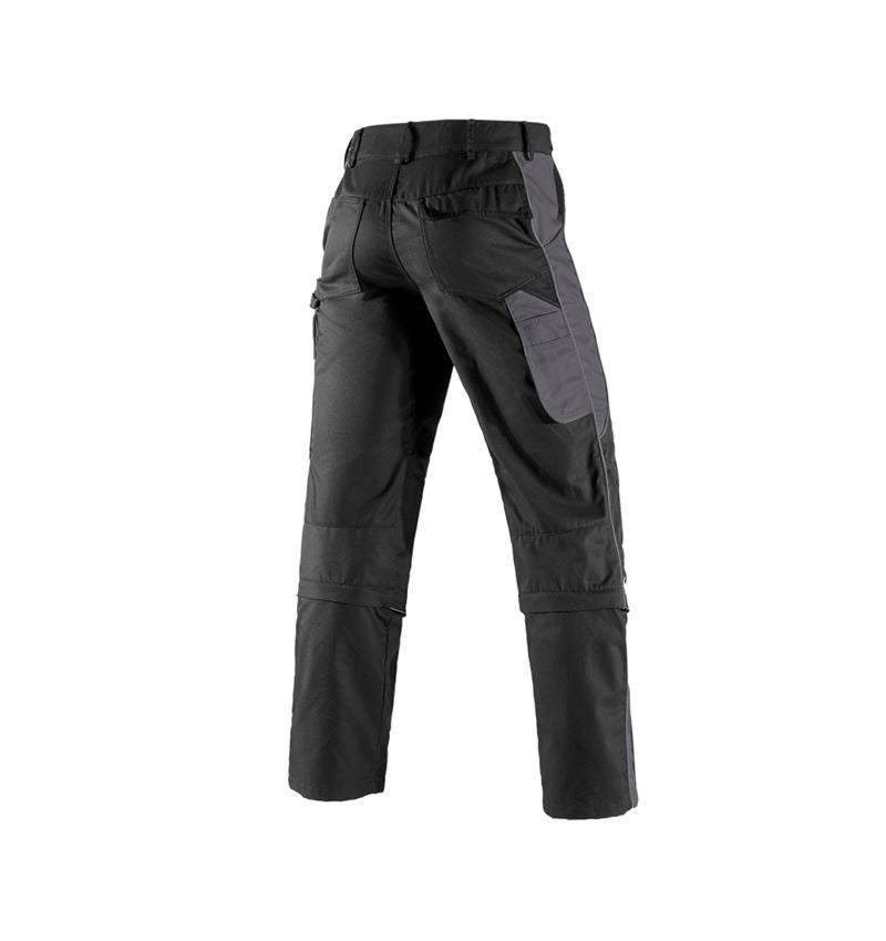 Pantalons de travail: Pantalon à taille élastique av. Zip-off e.s.active + noir/anthracite 3