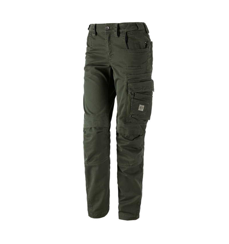 Werkbroeken: Werkbroek e.s.motion ten, dames + camouflagegroen 2