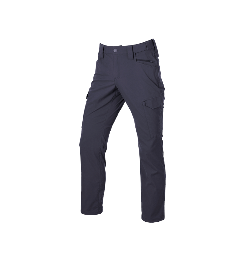Pantalons de travail: Pantalon à taille élast. e.s.t:aktik light ripstop + bleu nero 4