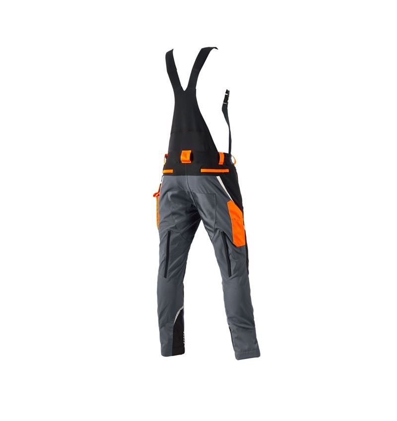 Hosen: e.s. Forst-Schnittschutz Latzhose, KWF + grau/warnorange 3