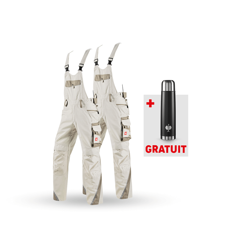 Vêtements: KIT : 2x Salopette e.s.motion + gypse/glaise