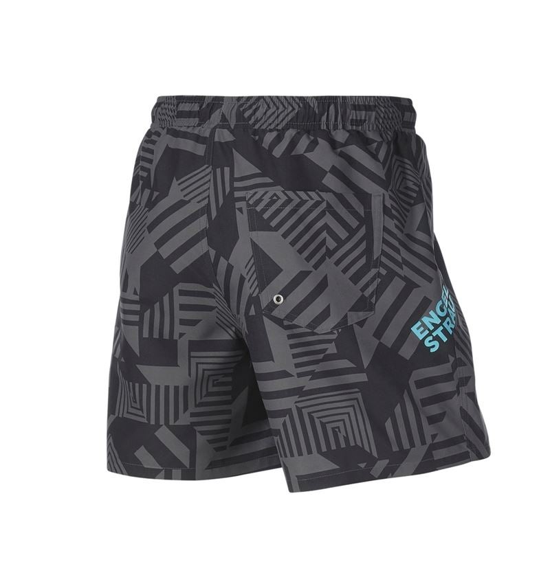 Werkbroeken: Zwemshort e.s.trail + zwart/antraciet/lapis turkoois 4