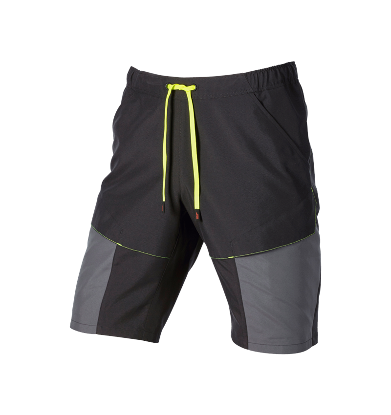 Hosen: Trekking Swim Short e.s.trail + schwarz/anthrazit/warnorange/warngelb 3