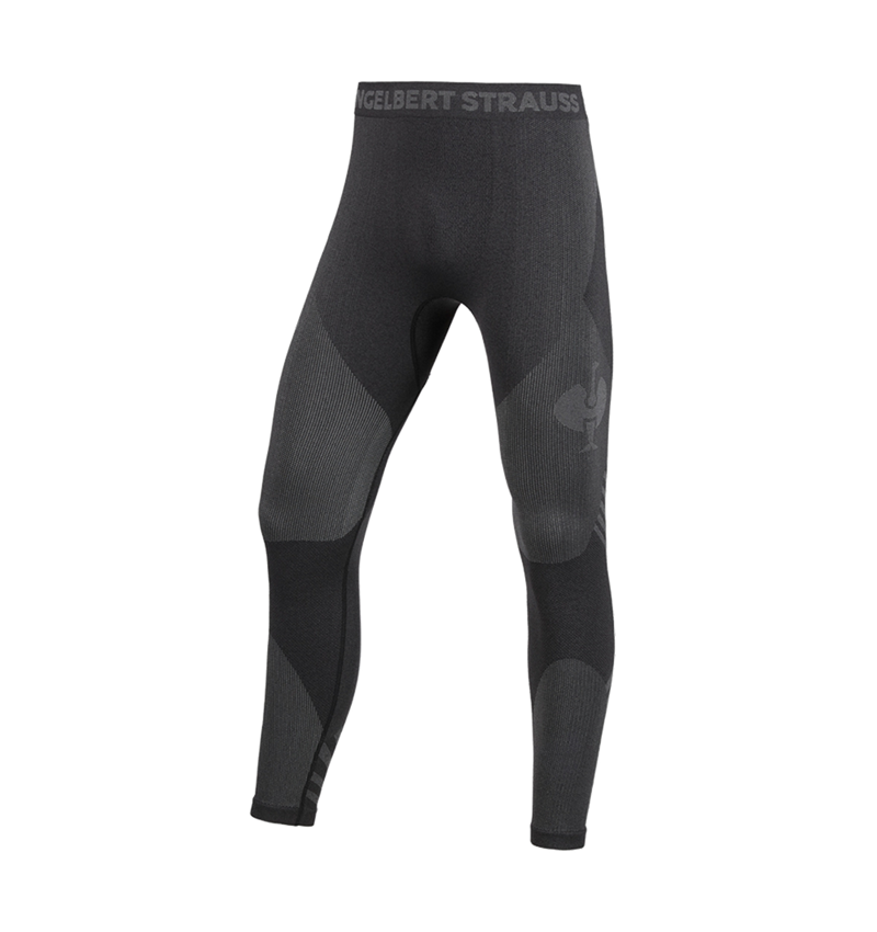 Unterwäsche | Thermokleidung: Funktions-Long Pants e.s.trail seamless - warm + schwarz/basaltgrau 4
