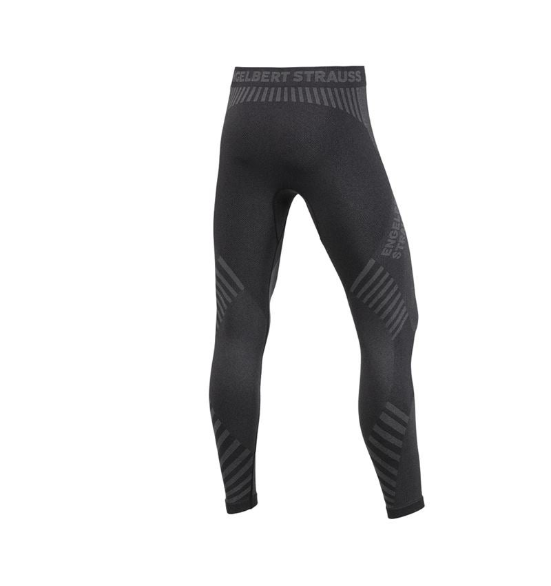 Unterwäsche | Thermokleidung: Funktions-Long Pants e.s.trail seamless - warm + schwarz/basaltgrau 5