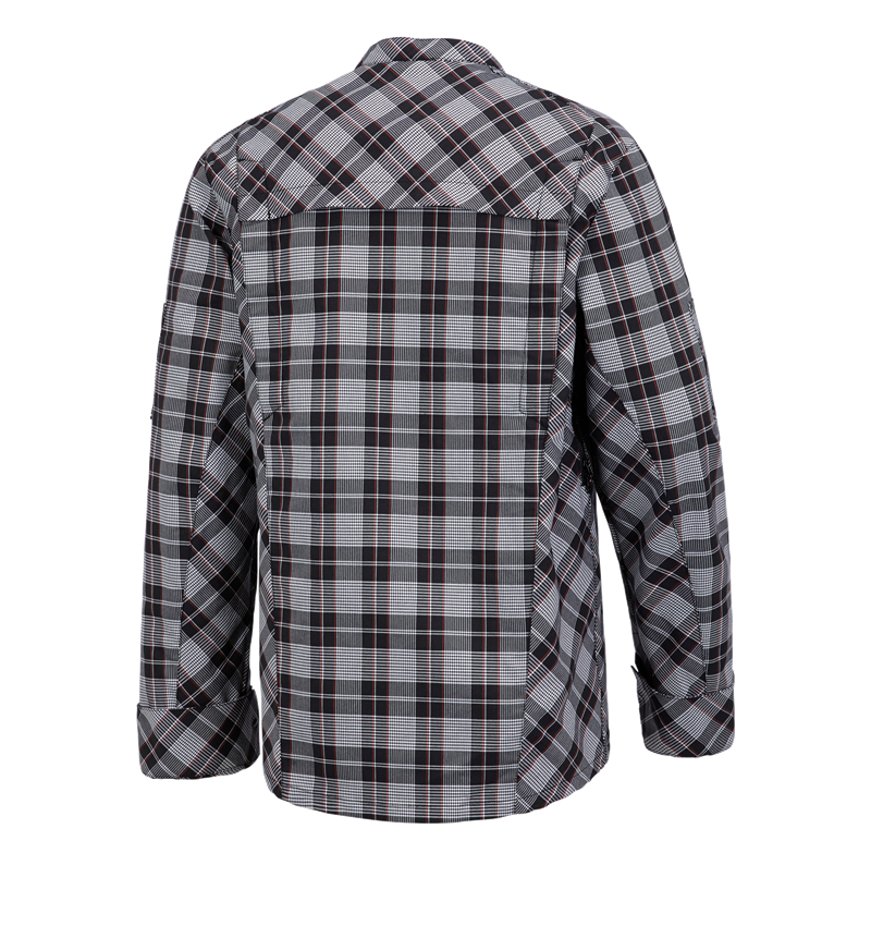 Shirts & Co.: Berufsjacke langarm e.s.fusion, Herren + schwarz/weiß/rot 1