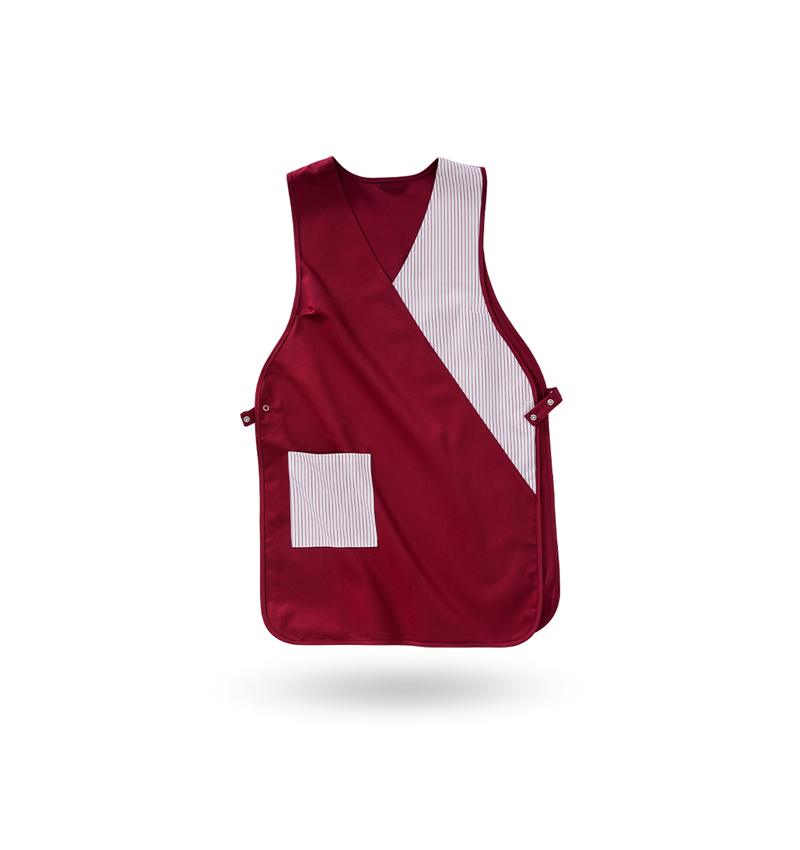 Schürzen: Überwurf Iris + bordeaux/weiß