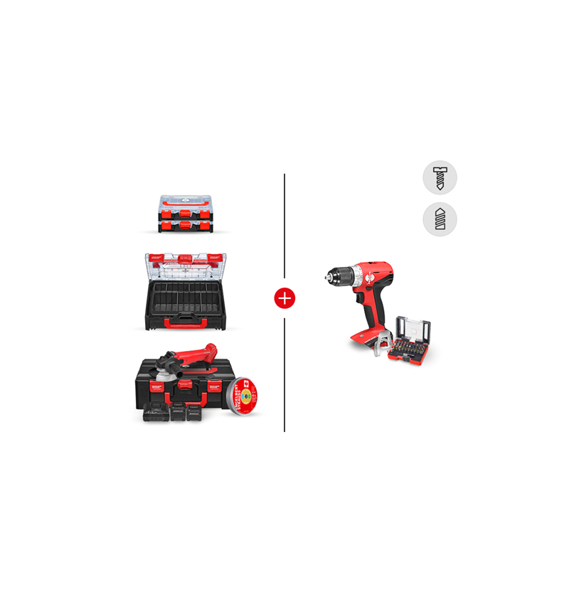 Elektrowerkzeuge: 18,0 V Akku-Winkelschleifer+ Bohrschrauber S SET I