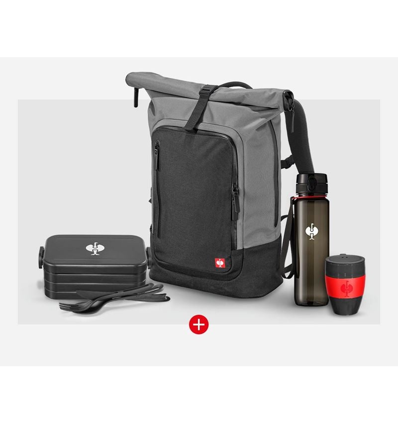 Vêtements: e.s.work&travel Sac à dos enroulable kit cadeau + gris basalte/noir