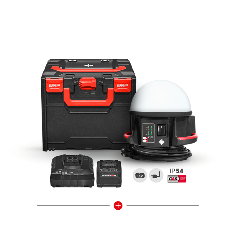 Outils: 18,0 V Sphère sur batterie éclairage hybride set
