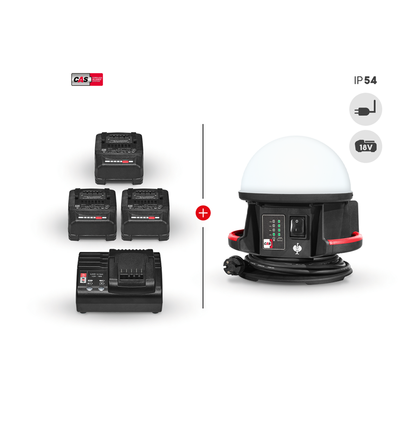 Gereedschap: 18,0 V accu-ball Light Hybrid Combiset