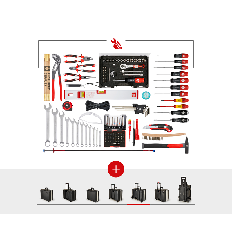 Gereedschapskoffers: Gereedschapsset allround prof.inc.gereedsch.koffer