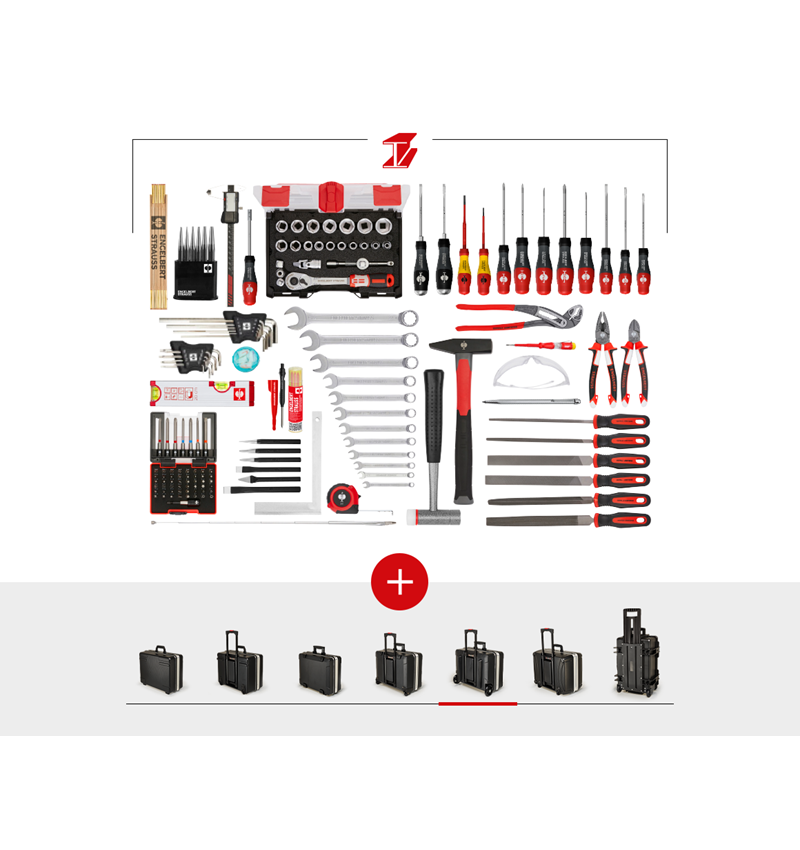 Gereedschapskoffers: Gereedschapsset metaal incl. gereedschapskoffer