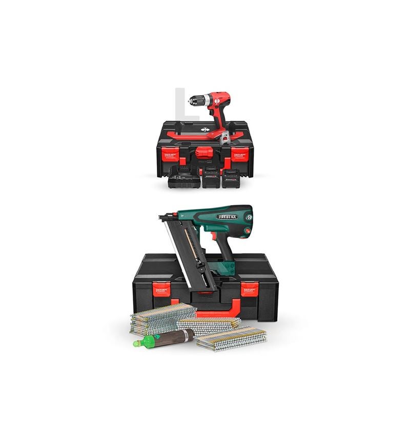 Elektrowerkzeuge: 18,0 V Akku-Hybrid Nagler+Schrauber Set