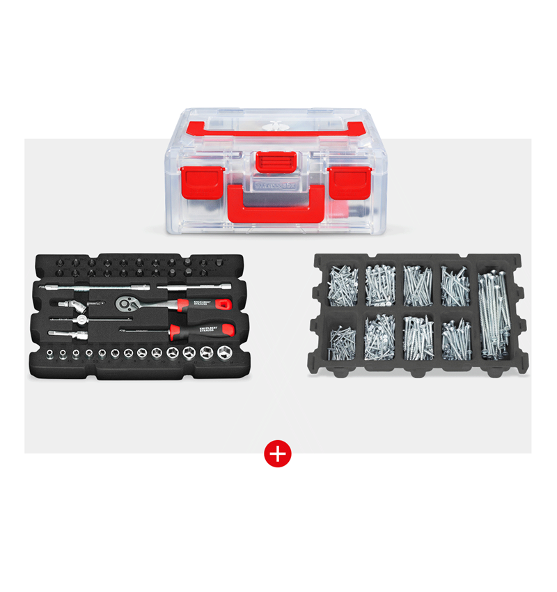 Système STRAUSSbox: STRAUSSbox small Vis + clé à douille 1/4" Kit