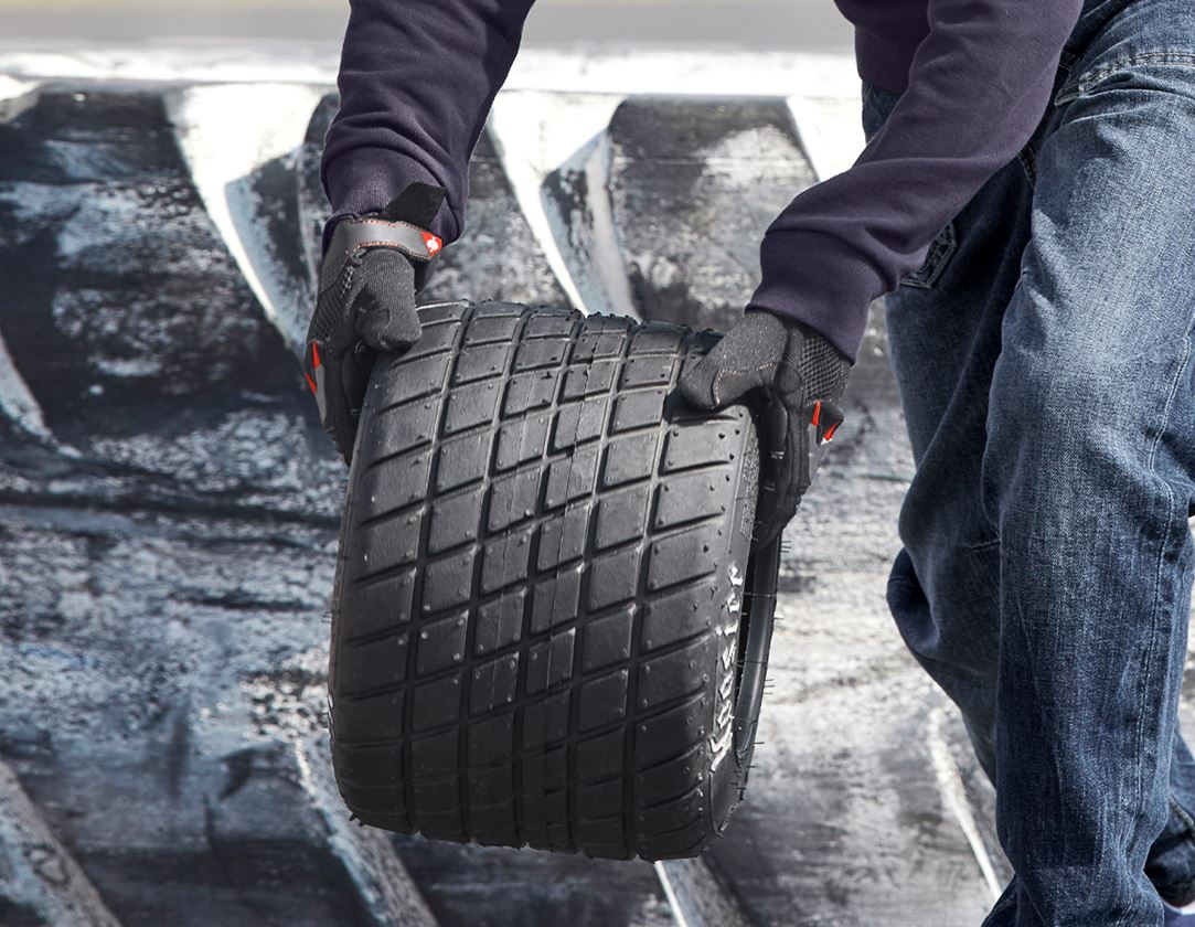 Accessoires: e.s. Mecanicienshandschoenen Viper voor kinderen + zwart/rood