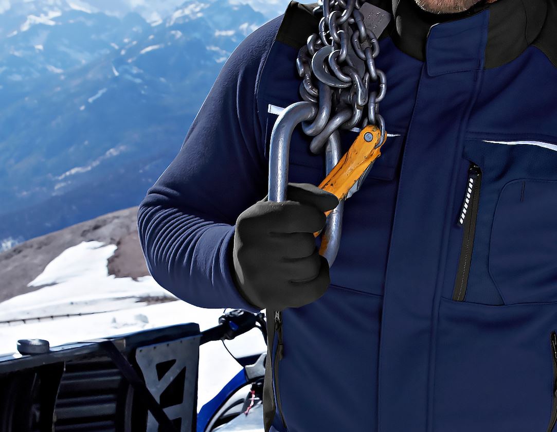 Textiel: e.s. FIBERTWIN® thermo stretch handschoenen + zwart