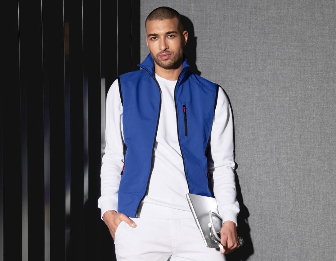 Werkvesten: Softshell-bodywarmer dryplexx® softlight + korenblauw/zwart 2