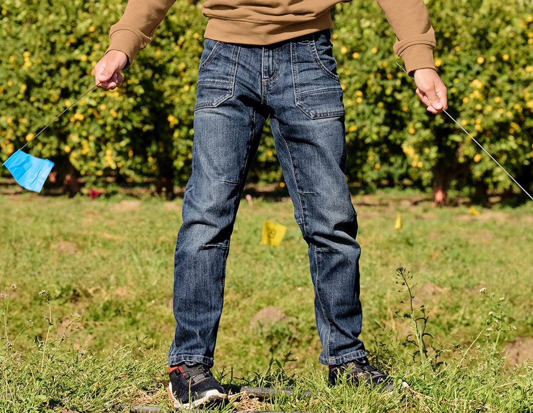 Pantalons: e.s. Jeans POWERdenim, enfants + stonewashed